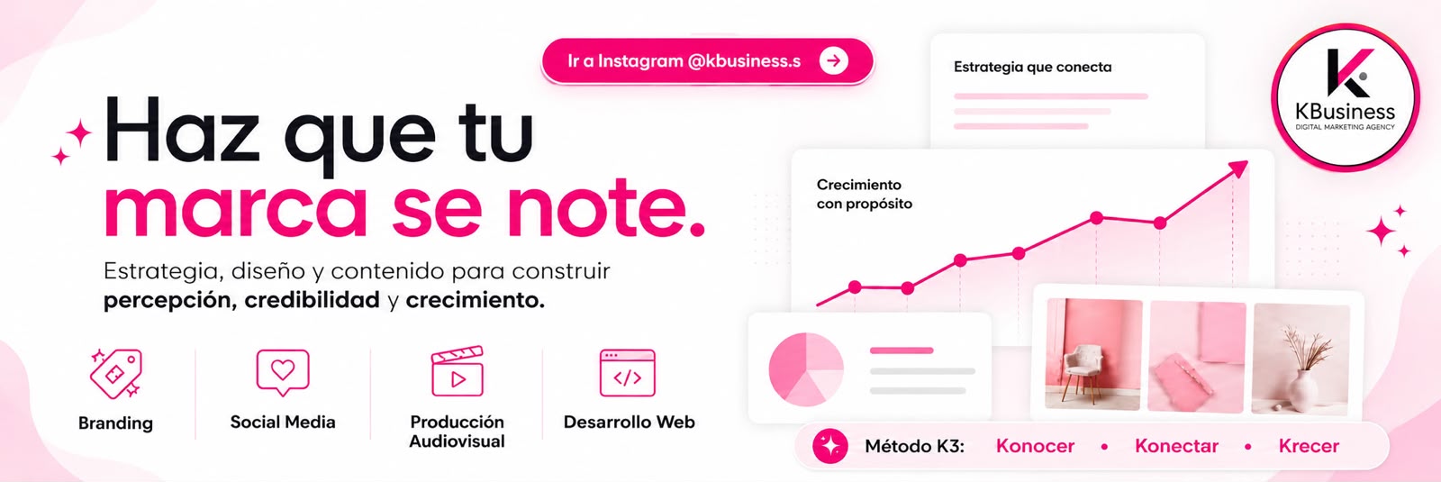 KBusiness, estrategia, diseño y contenido para construir percepción, credibilidad y crecimiento
